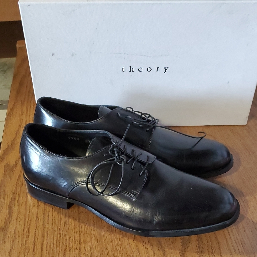 Nib Theory Men's Black Leather Shoes